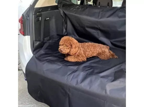 Housse de protection animaux pour coffre de voiture en polyester - Noir - L 144 x H 204 cm