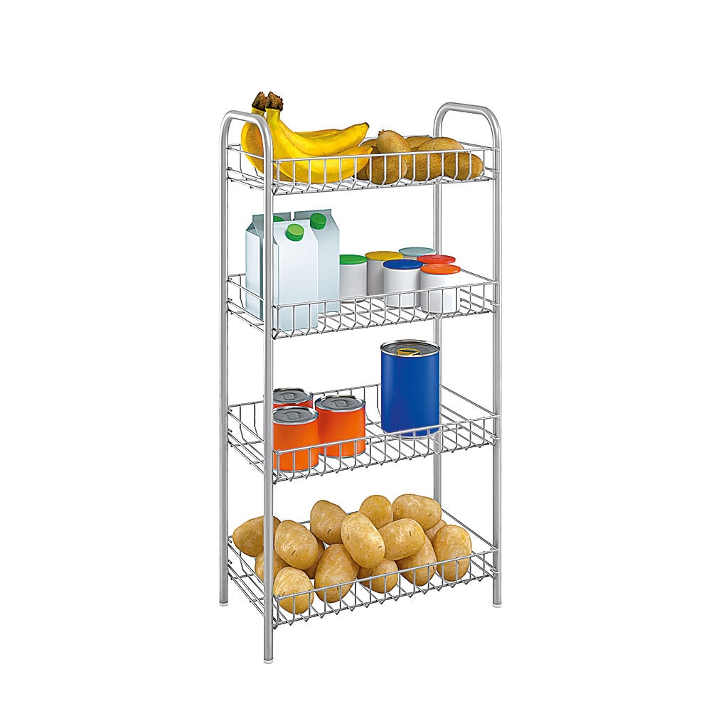 metaltex Allzweckwagen Monaco H 80 cm Silberfarbig