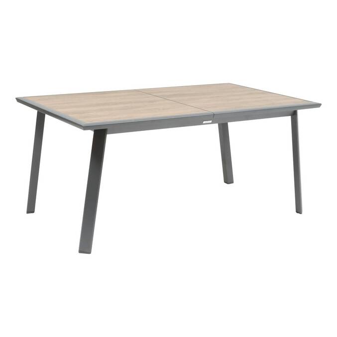 Table de jardin extensible rectangulaire PAVANE Truffe / Graphite
