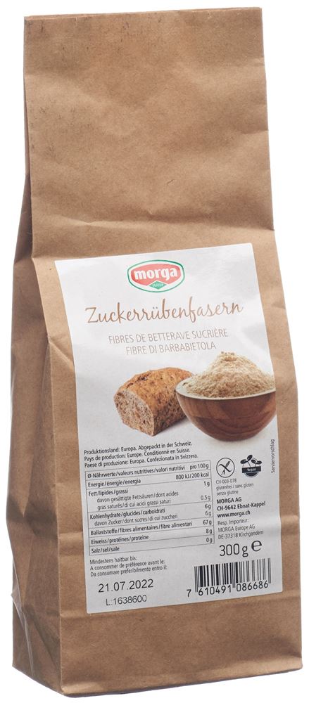 MORGA Zuckerrübenfasern<br>300 g, glutenfrei