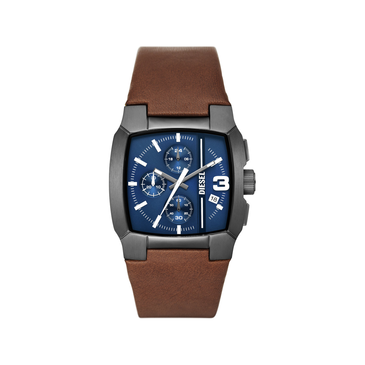 Montre DIESEL cliffhanger homme bracelet cuir marron