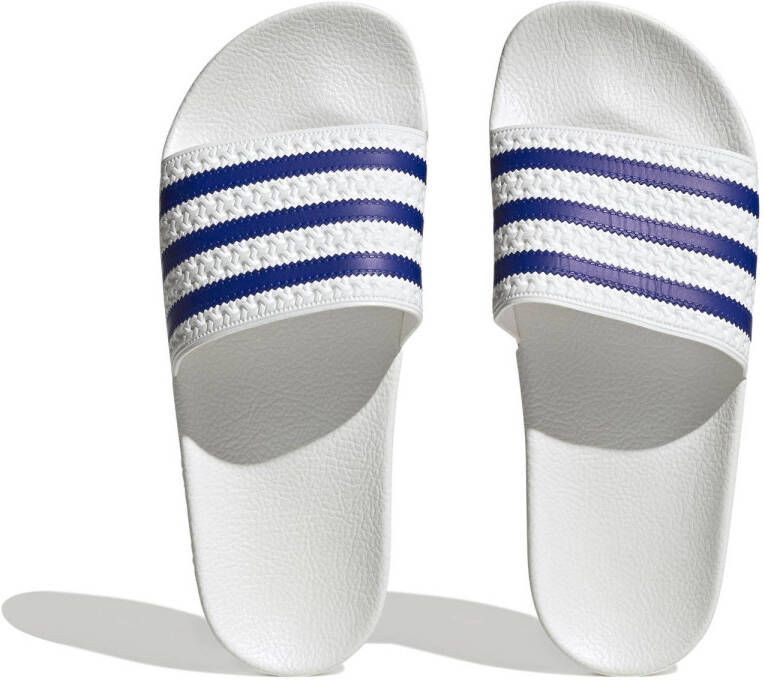 Adidas Cloud White Slippers met Scarlet Details