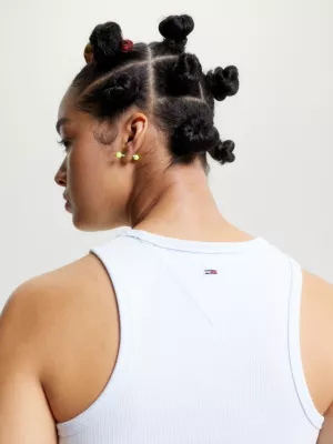 Regata cropped slim fit com logo