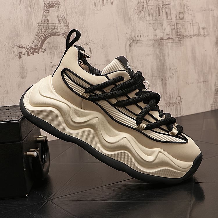 Mr Ozera - Platform Two Tone Veterschoenen