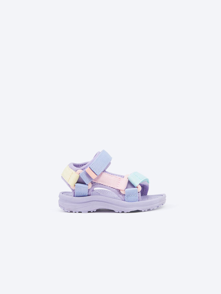 Sandália esportiva multicolorida - Malva