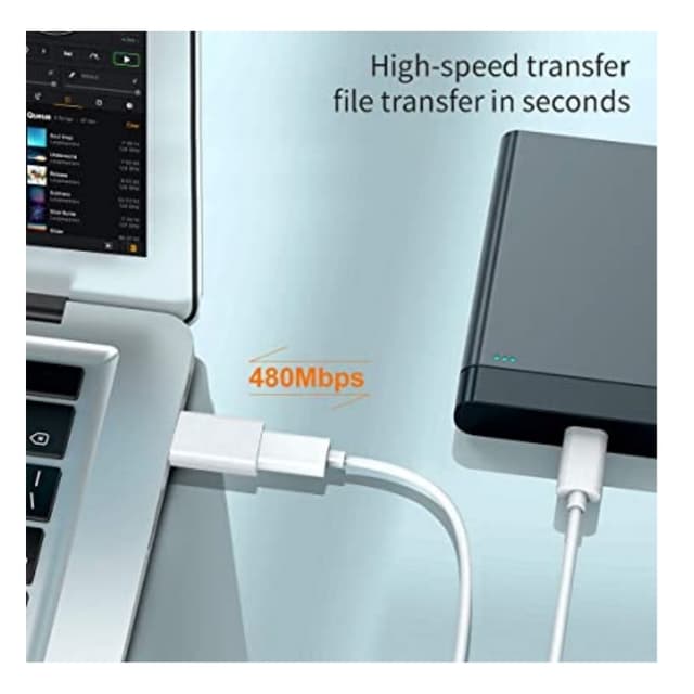 USB 3.0 (han) til USB-C (hun) adapter Sølv