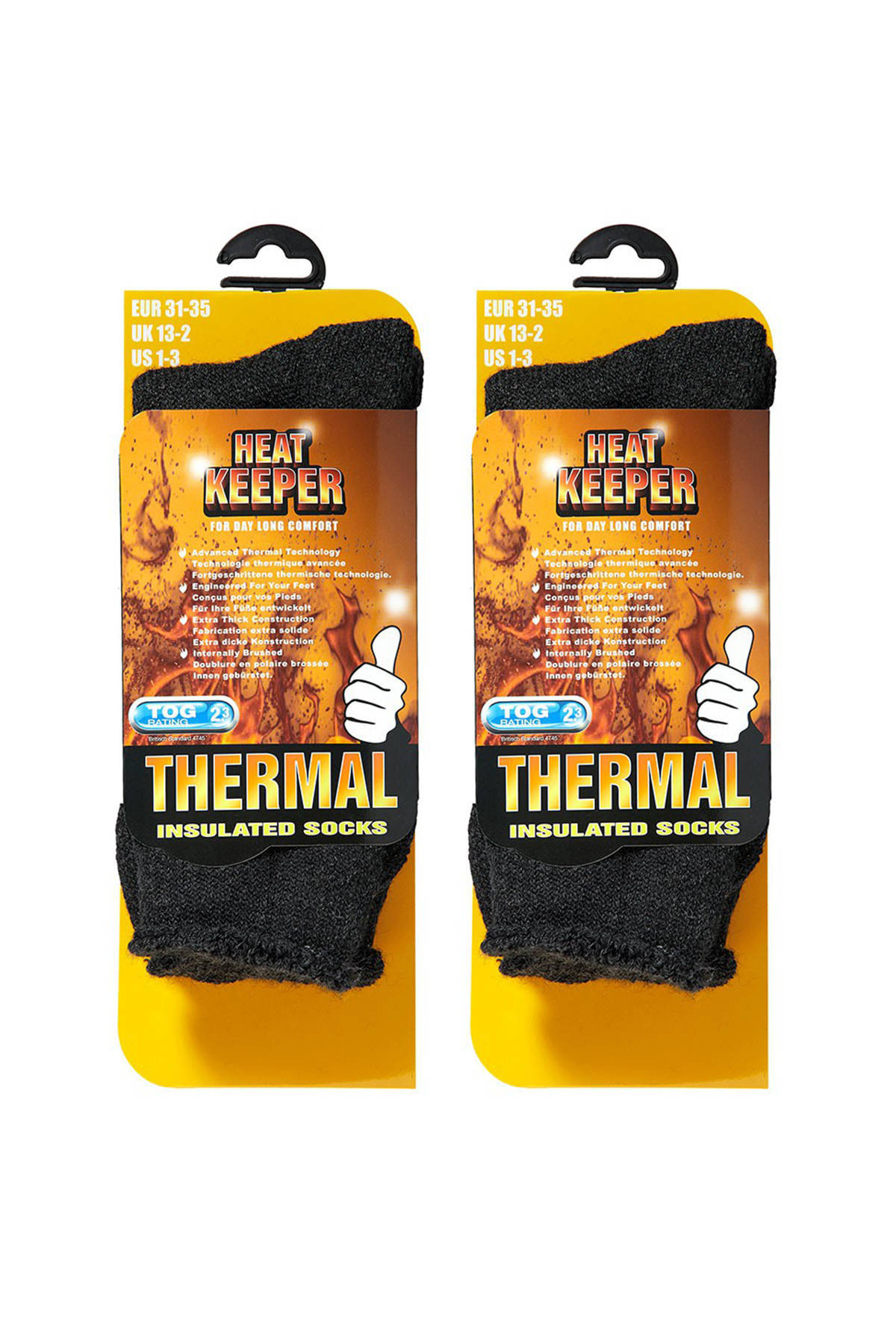 Heatkeeper thermo sokken - set van 2 antraciet