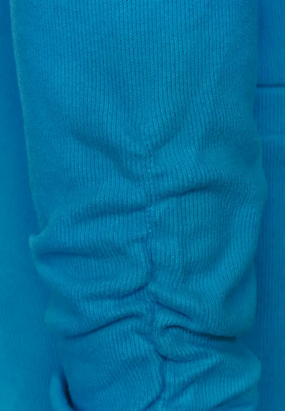 Longblazer mit Raffung - alaska blue