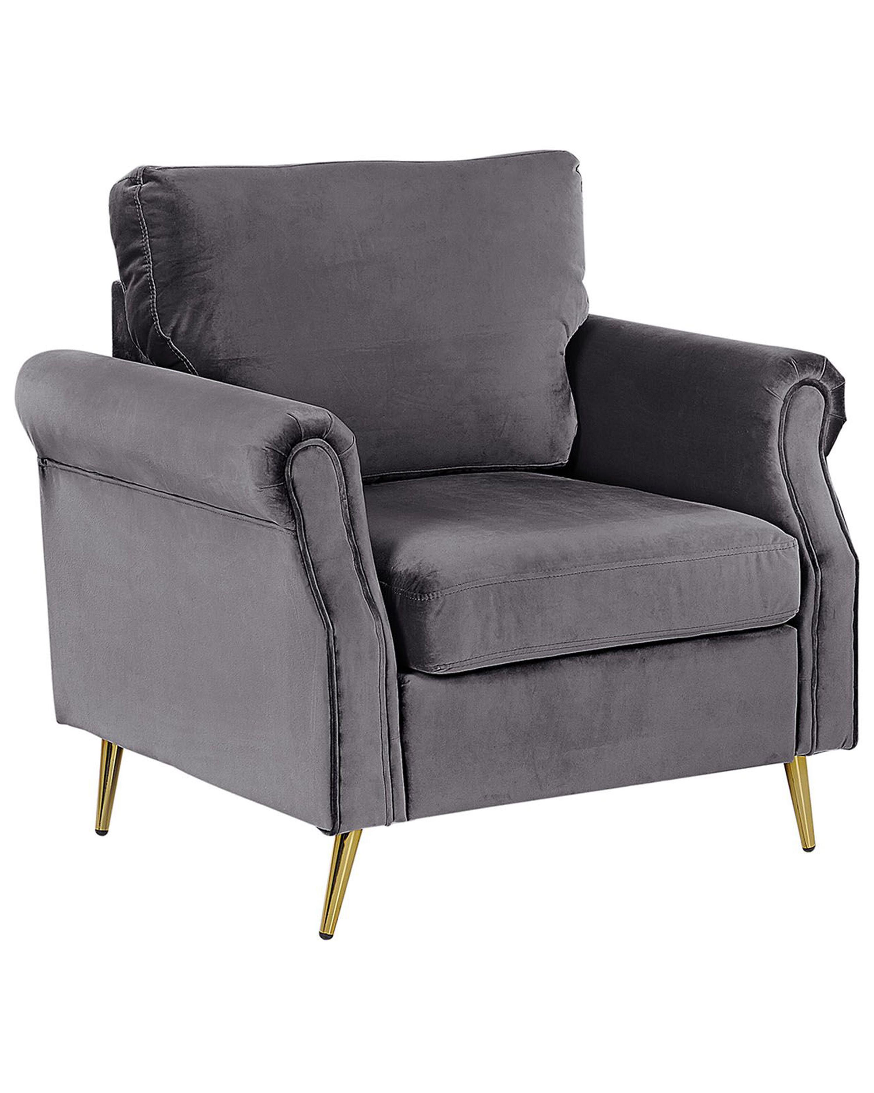 Fauteuil VIETAS Fluweel Donkergrijs