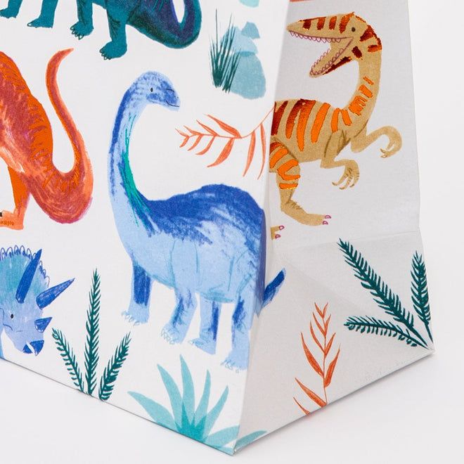 Lot de 8 sacs en papier dinosaures Meri Meri