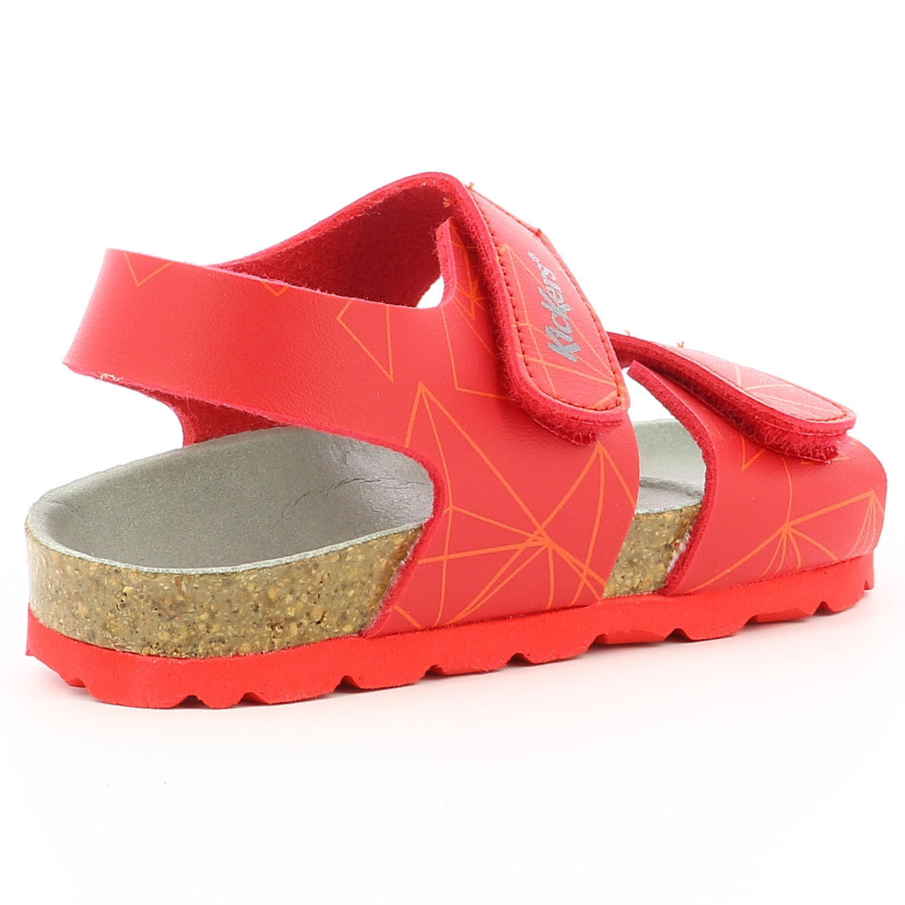 Kickers Sandales en Cuir Summerkro rouges
