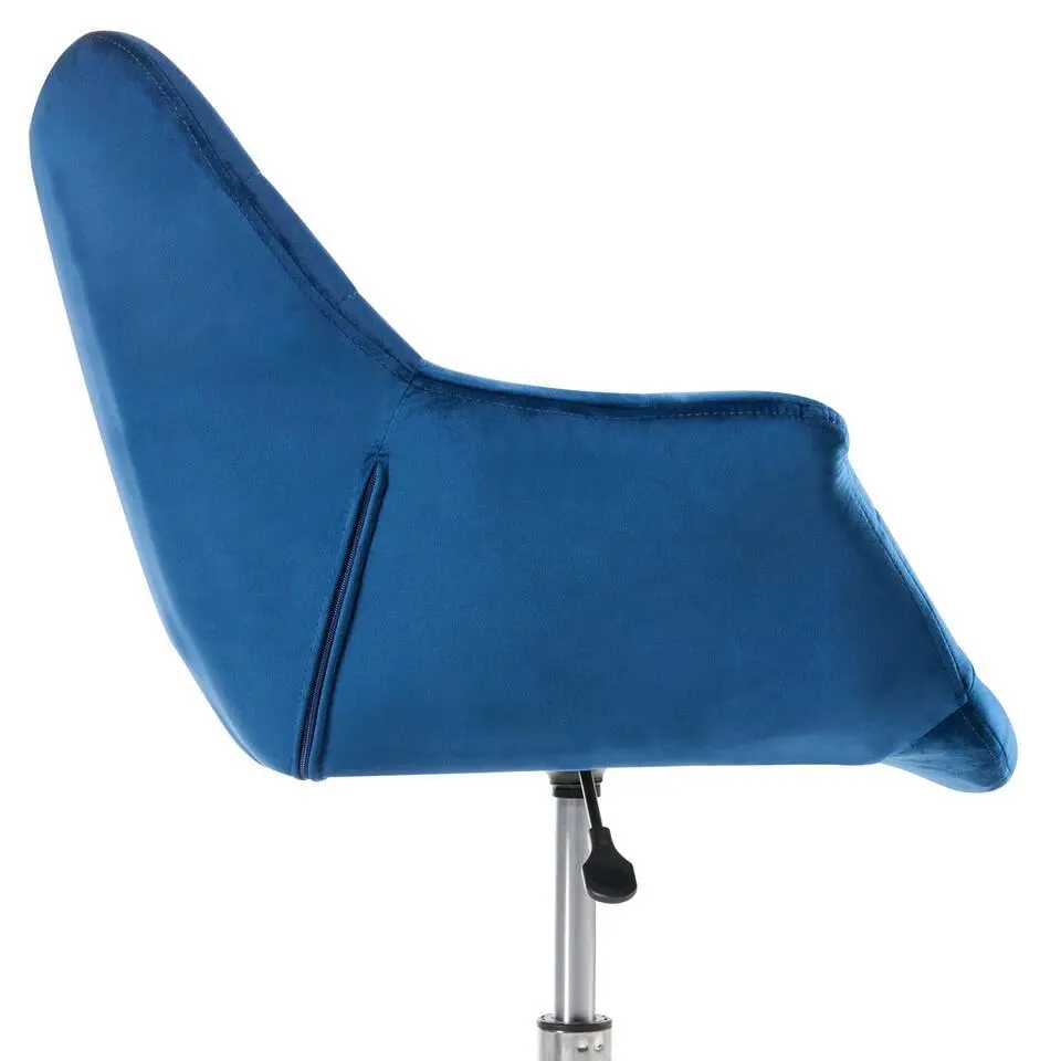 LABELLE - Bureaustoel - Donkerblauw - Fluweel