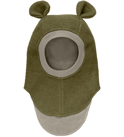 Huttelihut Elefanthue - Uld - 2-lags - Deep Lichen Green m. ?rer