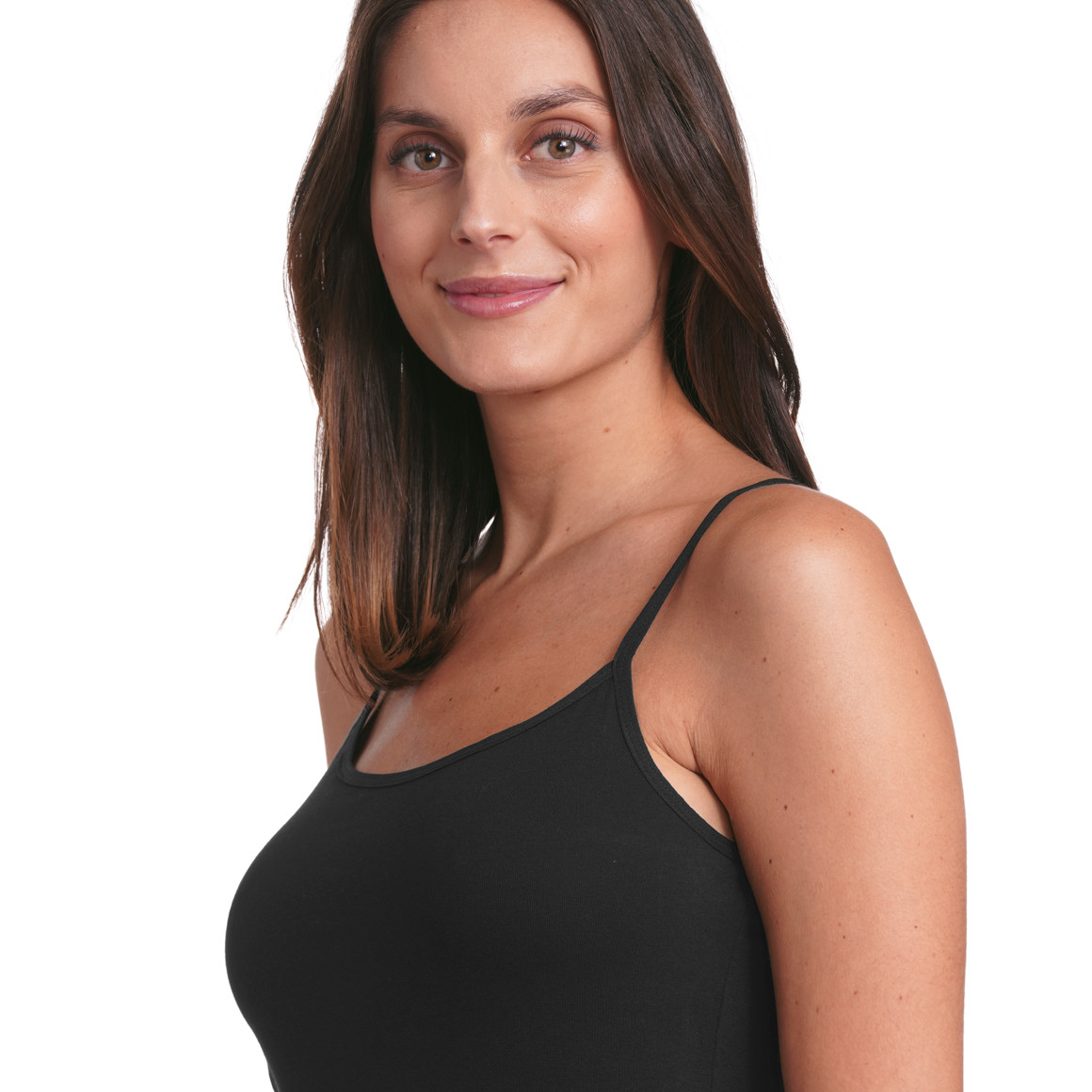 Gina Benotti 2 Damen Unterhemden im Set schwarz / creme