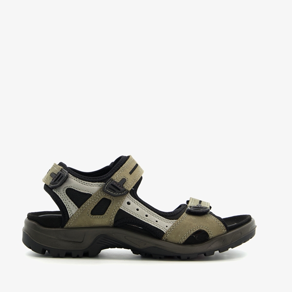 ECCO Off Road leren heren sandalen zwart/groen