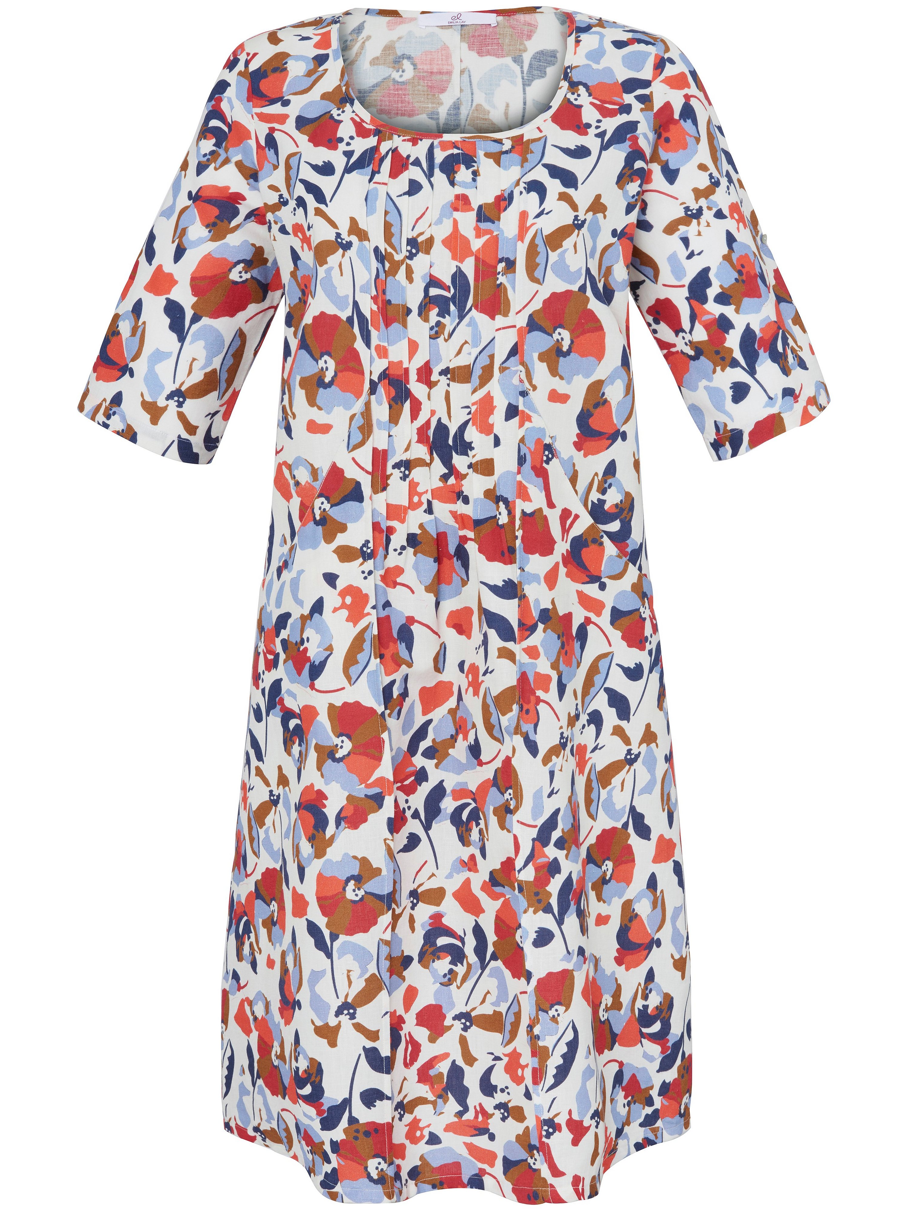 Kleid mit 3/4-Arm und Rundhals-Ausschnitt