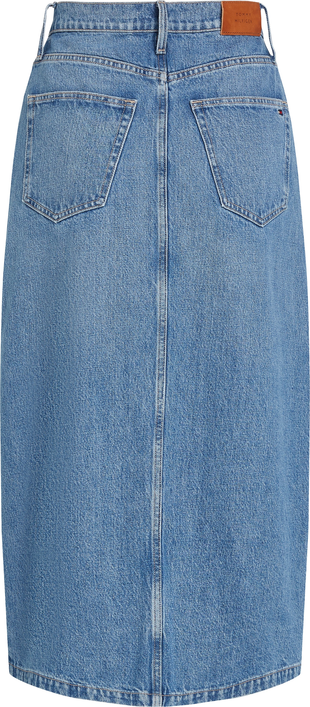 Tommy Hilfiger Jeansrock »DNM MIDI STRAIGHT SKIRT HW UMA« in blauer Waschung