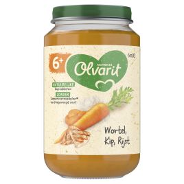 Olvarit Wortel, kip en rijst (vanaf 6 maanden)