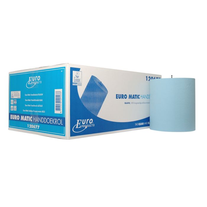 Handdoek rollen Matic 120677 6st op rol Matic 6rollen blauw 2laags (120677)
