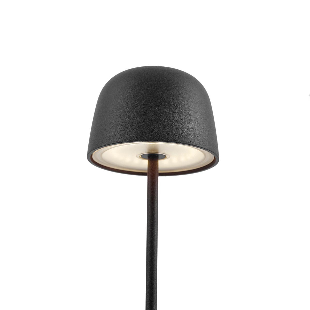Tafellamp zwart incl. LED oplaadbaar met laadstation IP65 - Raika