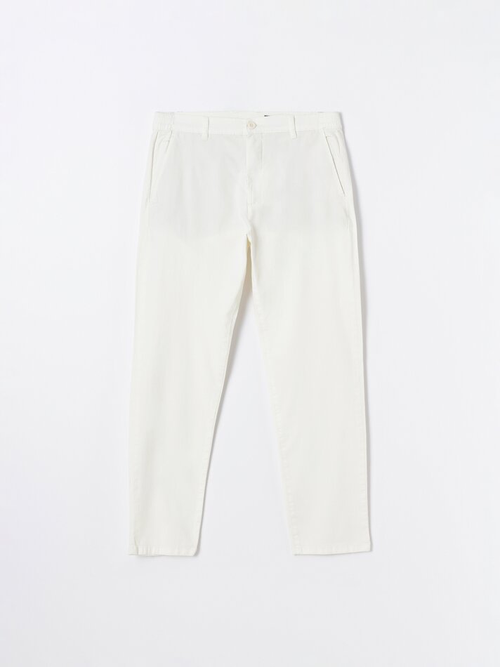 Calças chino - Branco-sujo