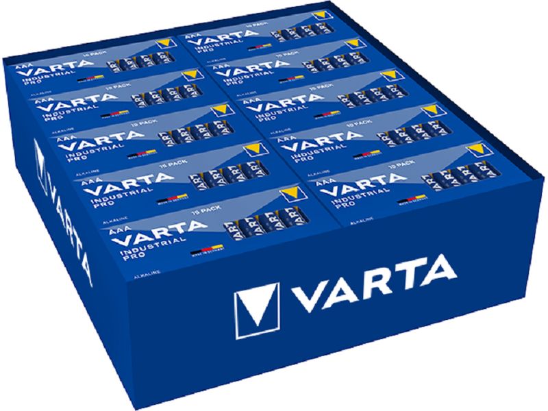 Varta Batterie Industrial Pro , 10 Stück Typ LR03 / AAA / Micro, 10 Stück