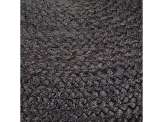 Pouf fait à la main Gris foncé 45 x 30 cm Jute