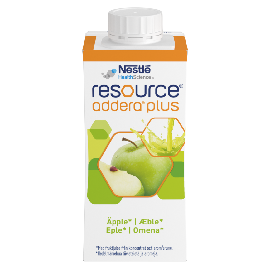Resource addera plus næringsdrikk eple 4x200ml