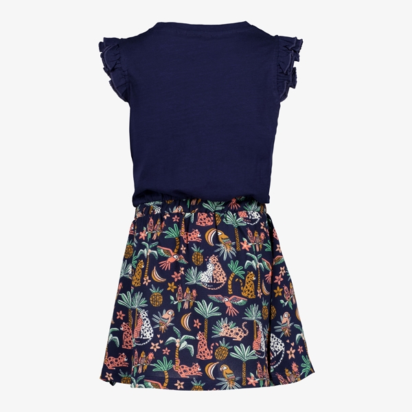 TwoDay meisjes jurk met jungle print en scrunchie
