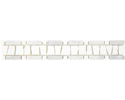 Natuursteen mozaïek BO LA GW03 5x30 cm grijs/wit