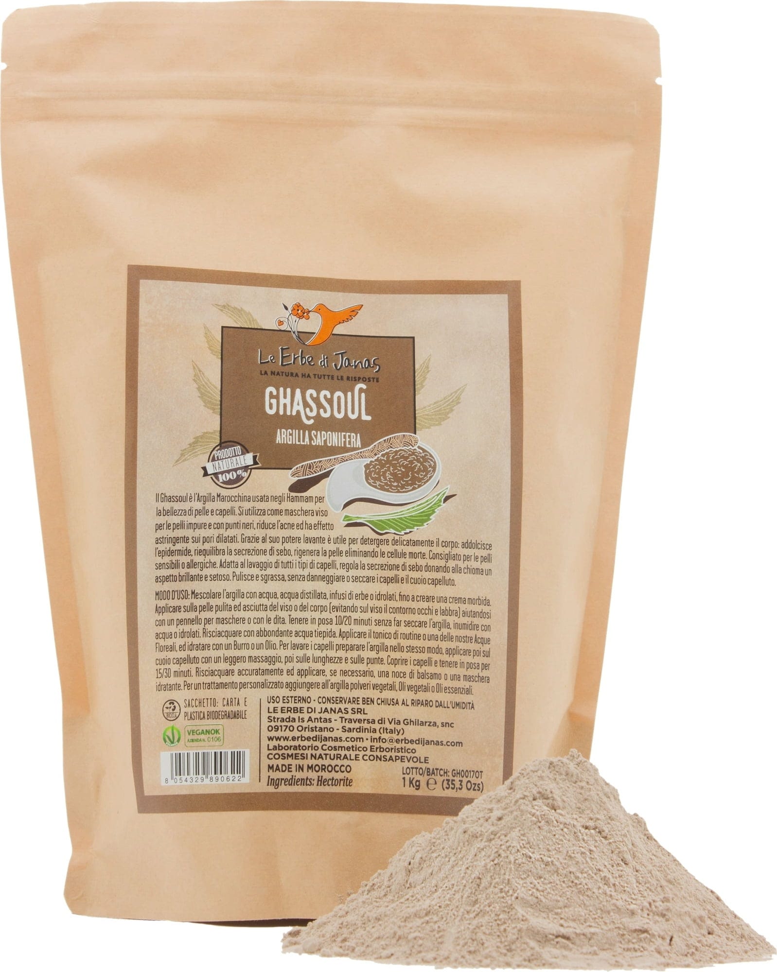 Le Erbe di Janas  Lavaerde (Ghassoul), 1 kg