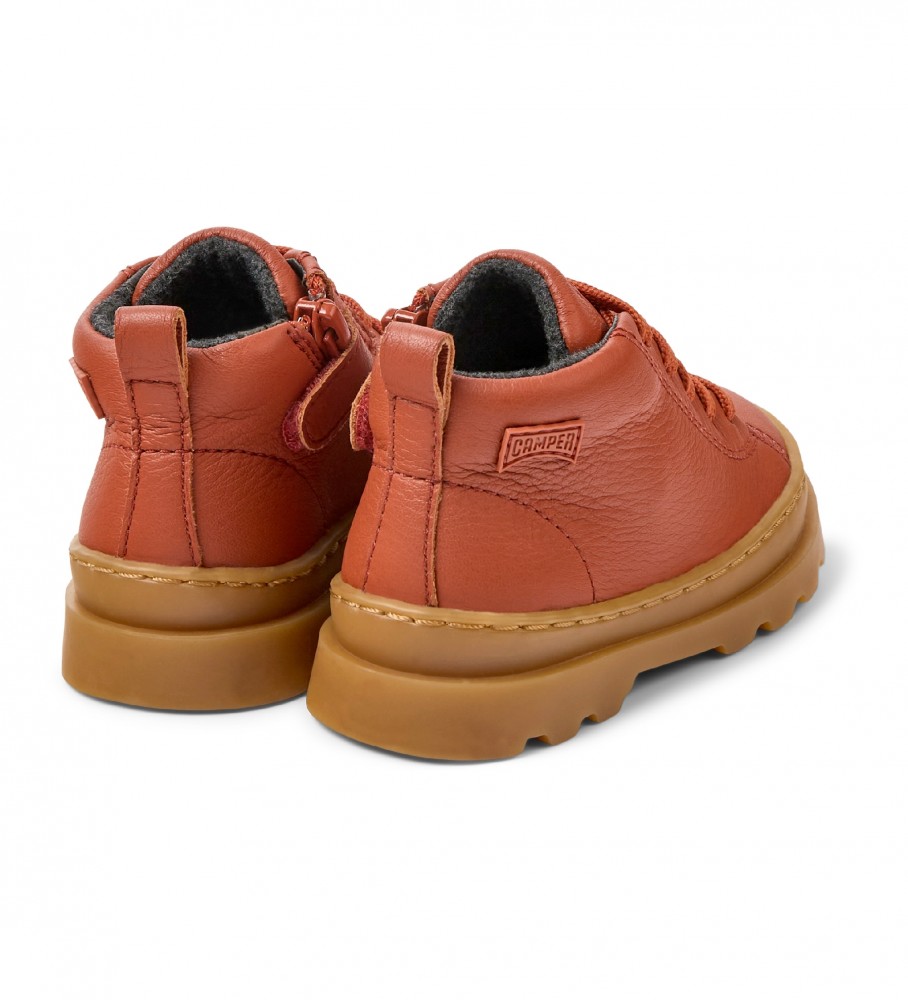 Tênis Camper Brutus em couro vermelho