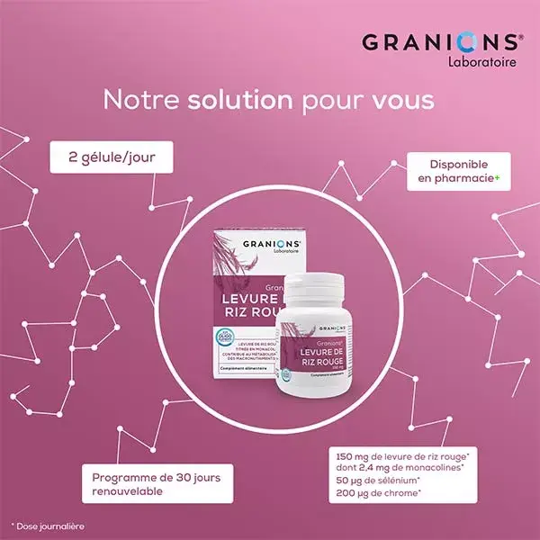 Granions Arroz Vermelho Fermentado 150mg 30 cápsulas