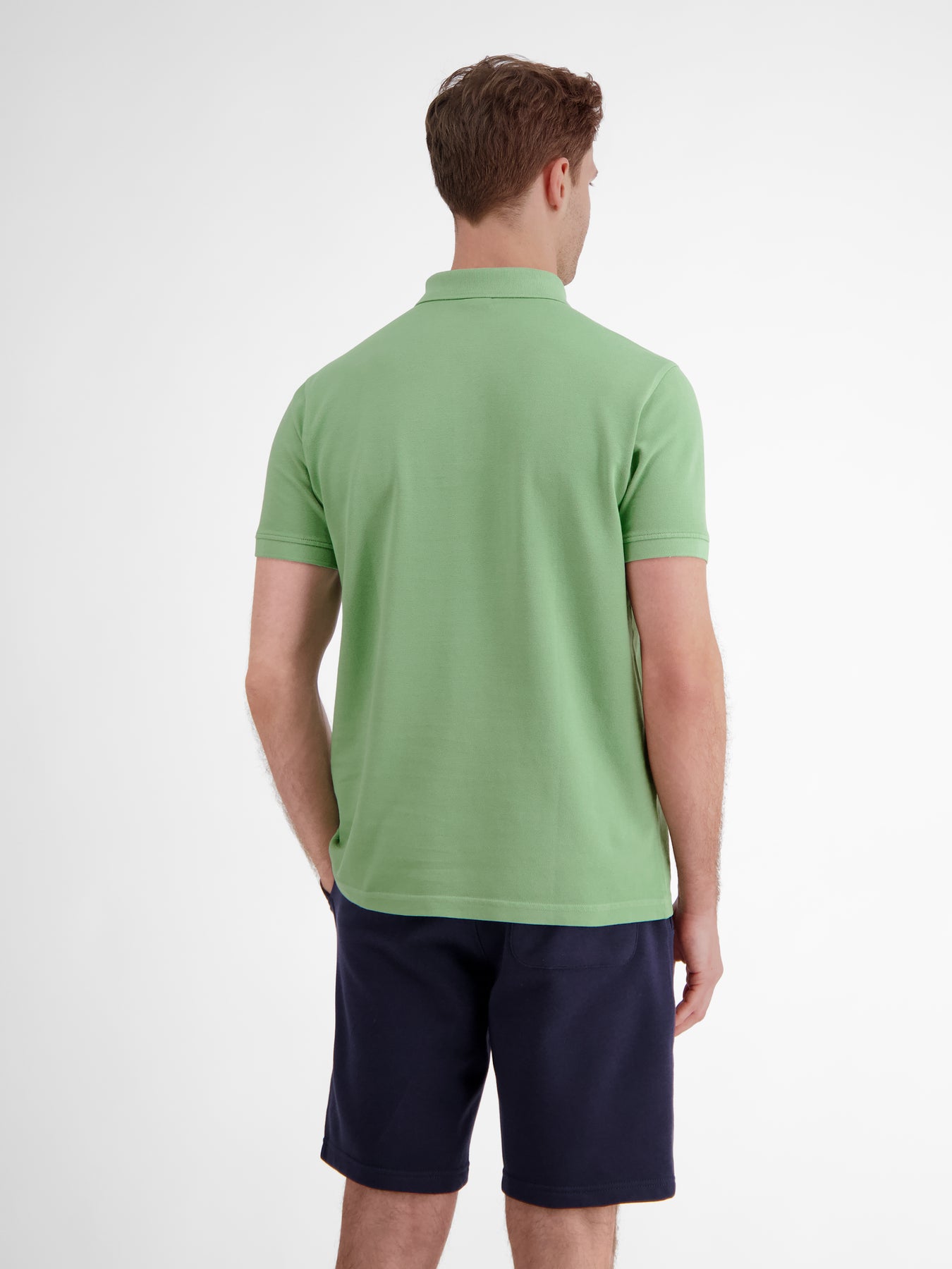 Herren Poloshirt in gewaschener Optik