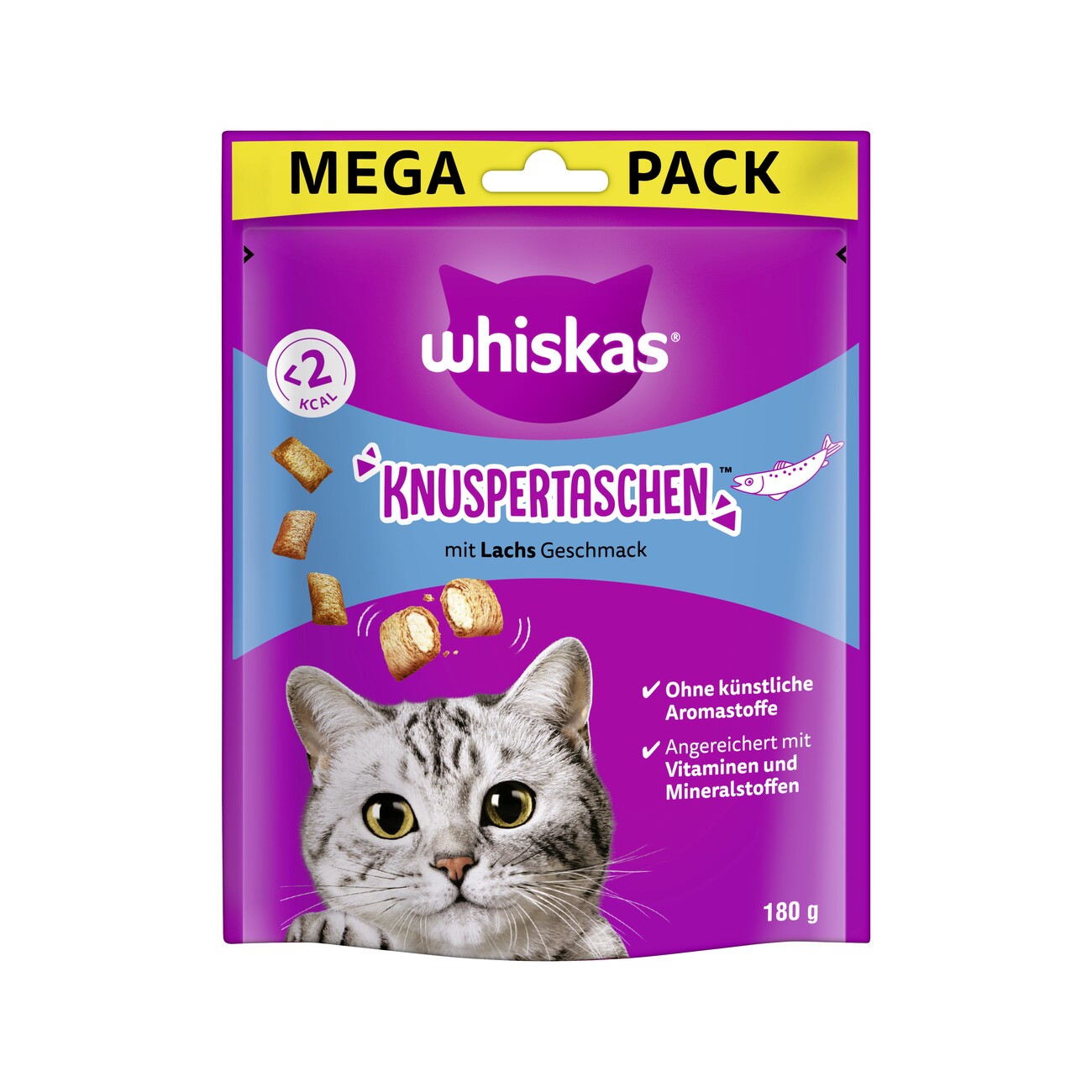 Whiskas Knuspertaschen Mega Pack 180g Lachs
