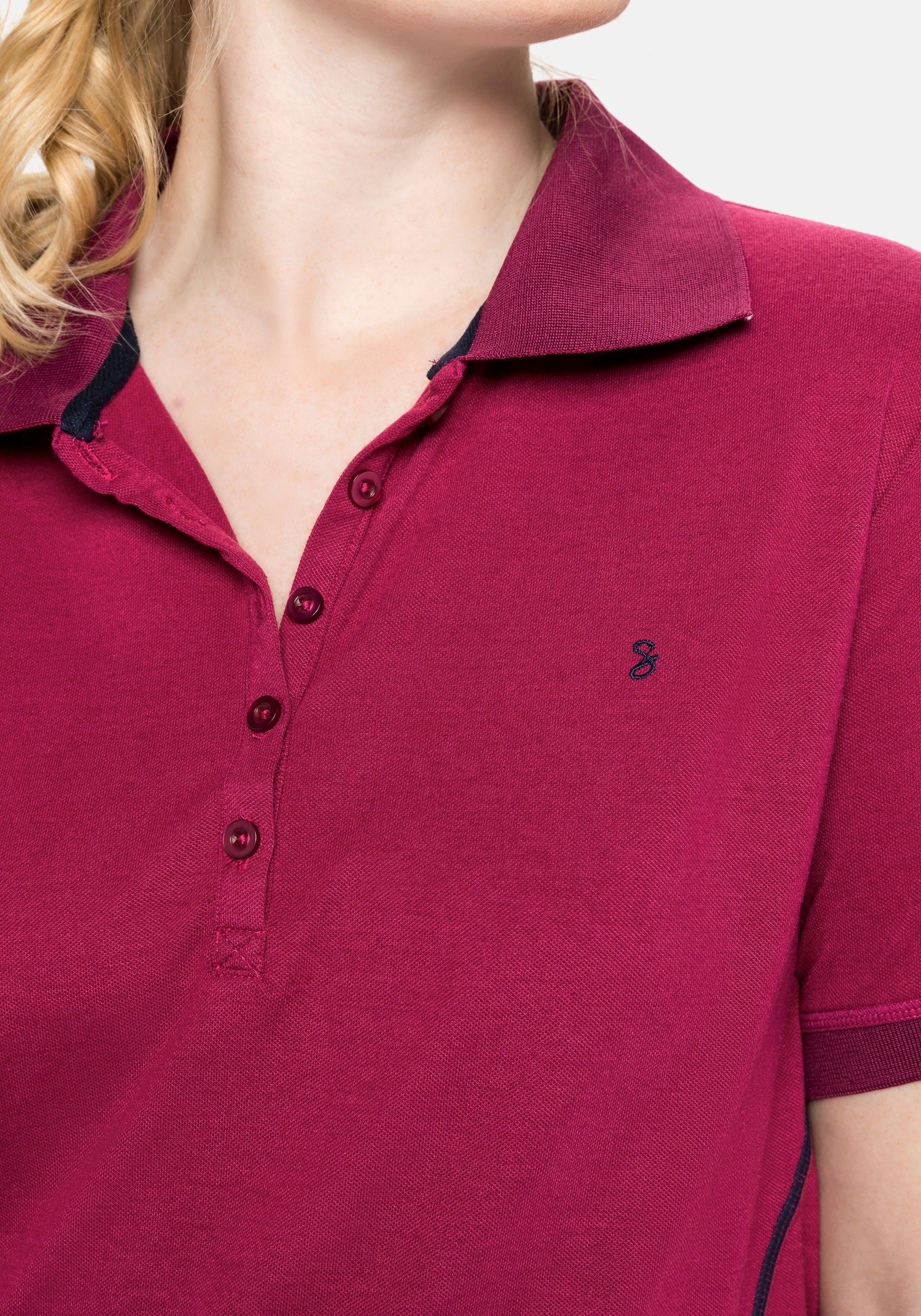 Poloshirt in Piqué-Qualität, mit Teilungsnähten