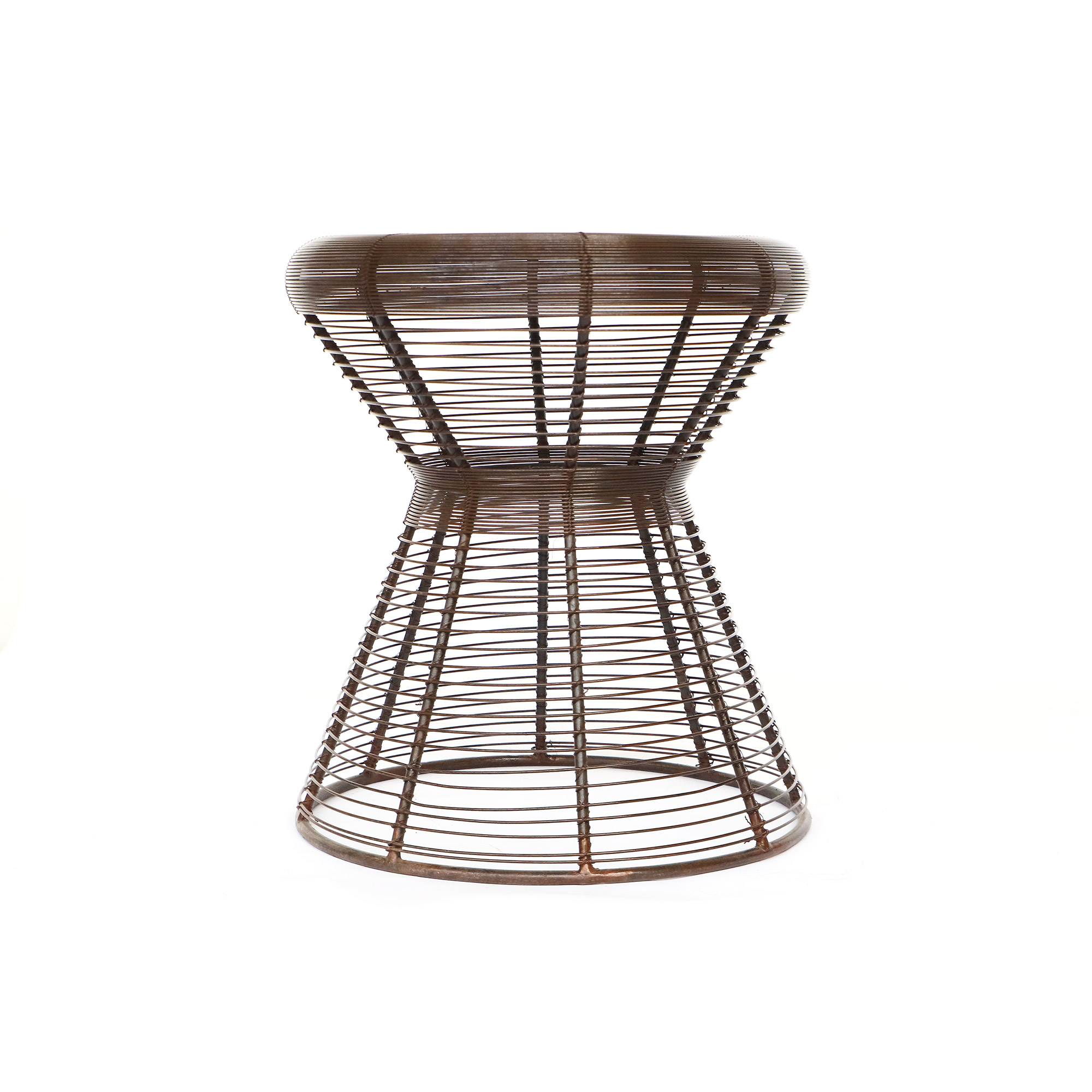 Hocker aus Eisendraht, Ø 41 cm, H 46 cm von fischer's lagerhaus