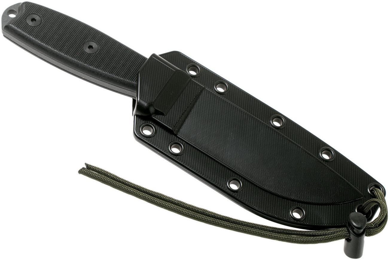 ESEE Model 4 Tactical Gunsmoke, black handle 4P-TG-B met schede   clip
