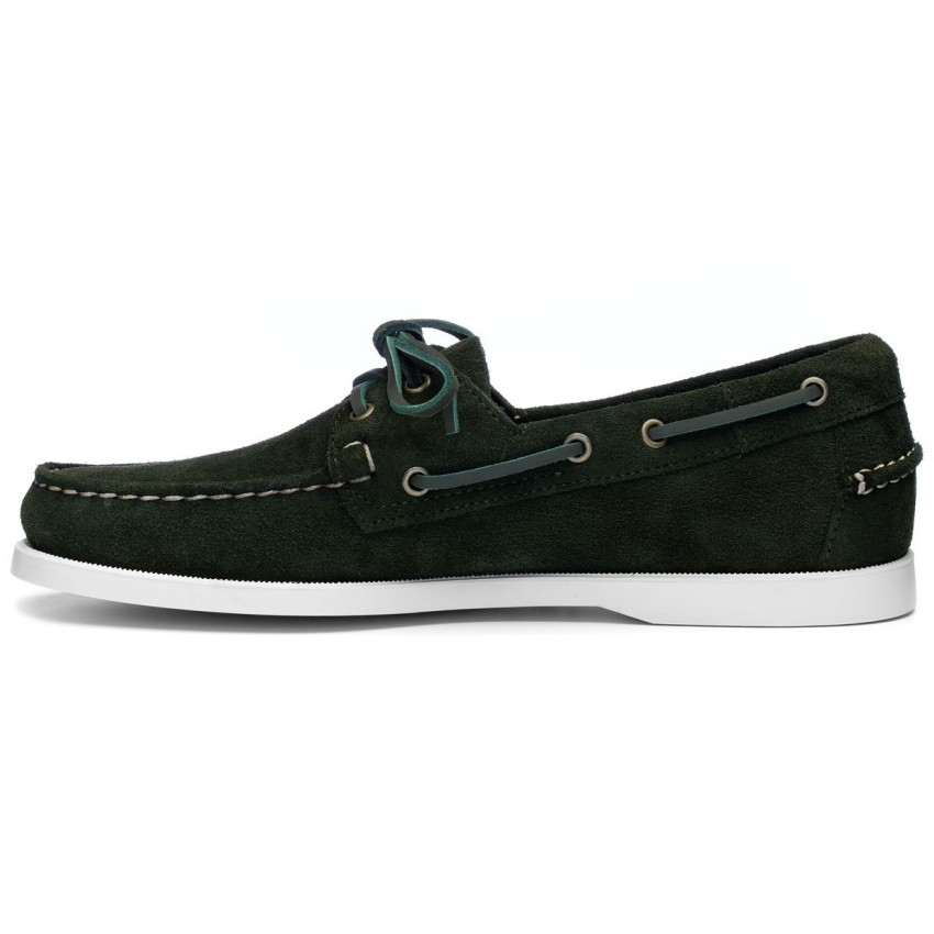 DOCKSIDES PORTLAND FLESH OUT Green Dk Depths-Chaussures bateau pour homme en suede Portland