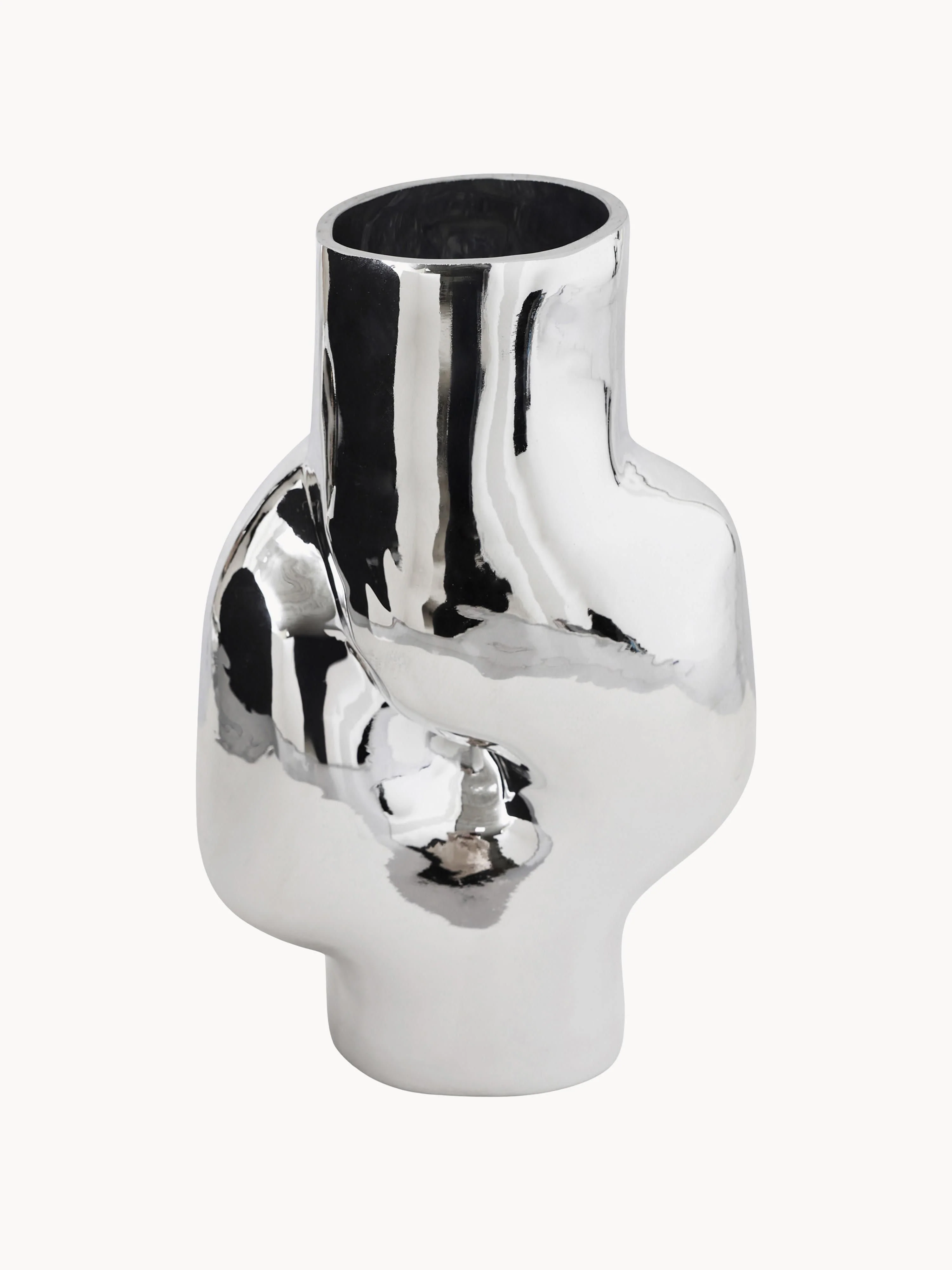 Handgemaakte glazen vaas Gleam, H 32 cm
