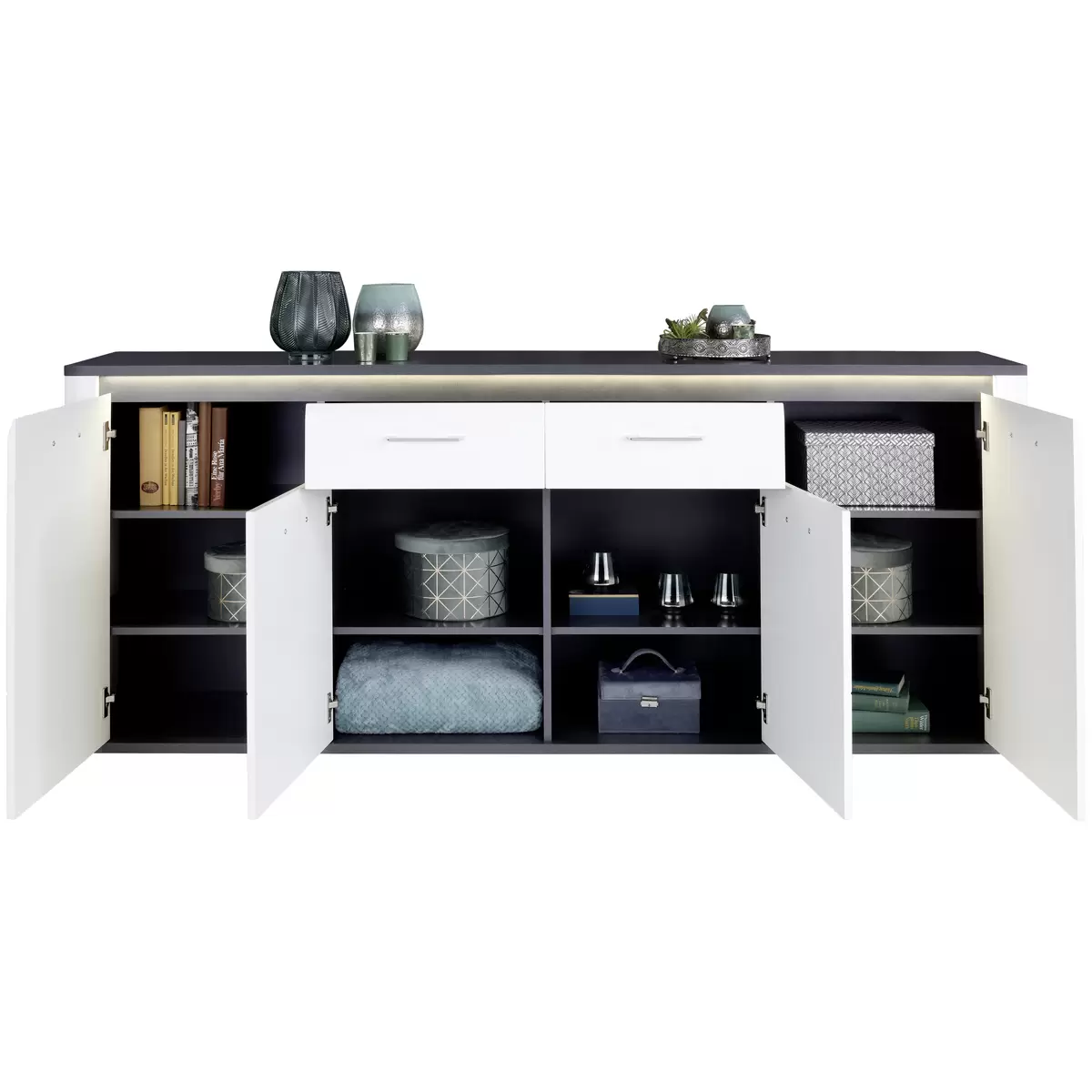 Sideboard Alassio weiss,grau