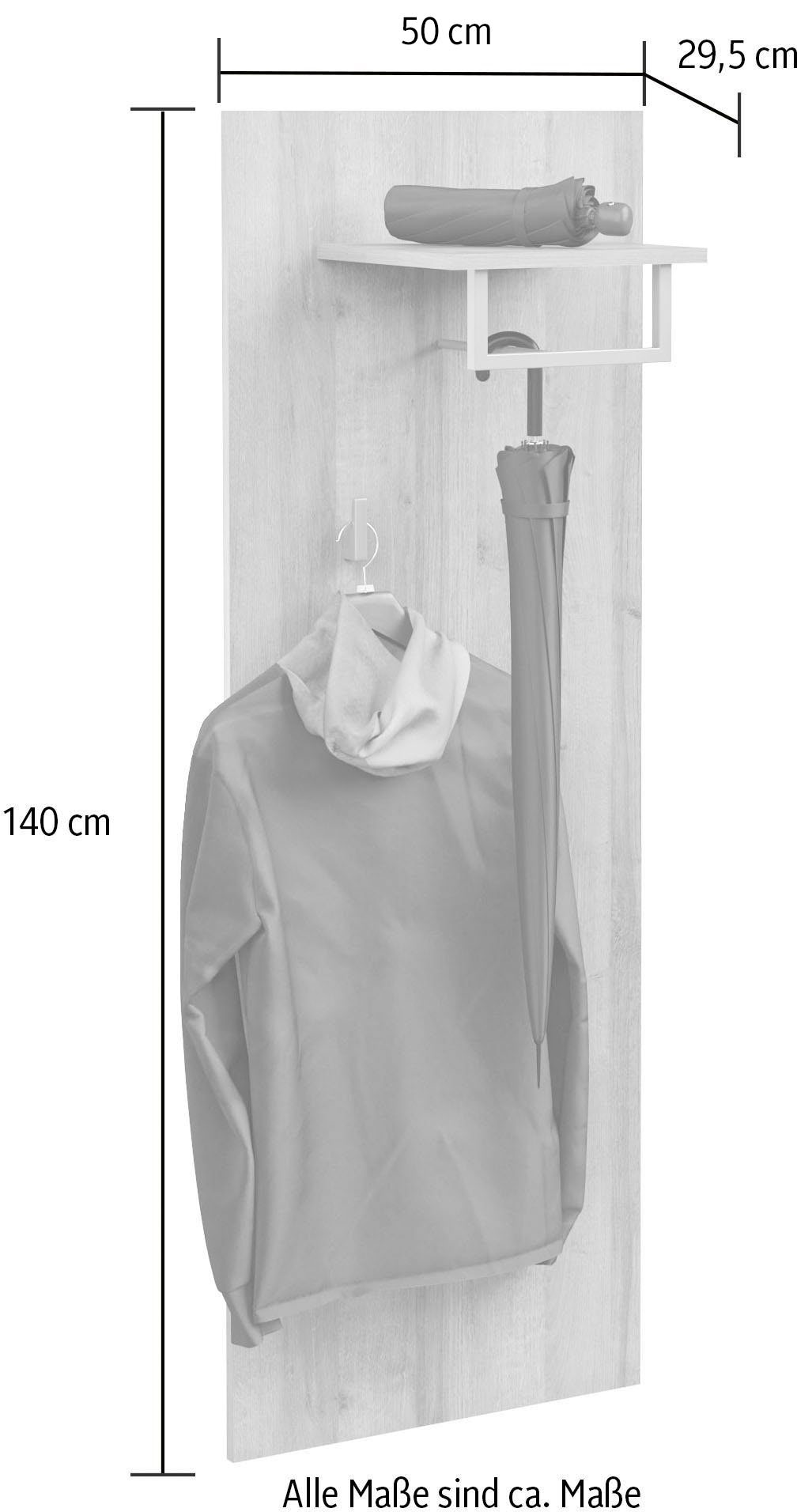 Home affaire Garderobenpaneel »Larona« Höhe 140 cm