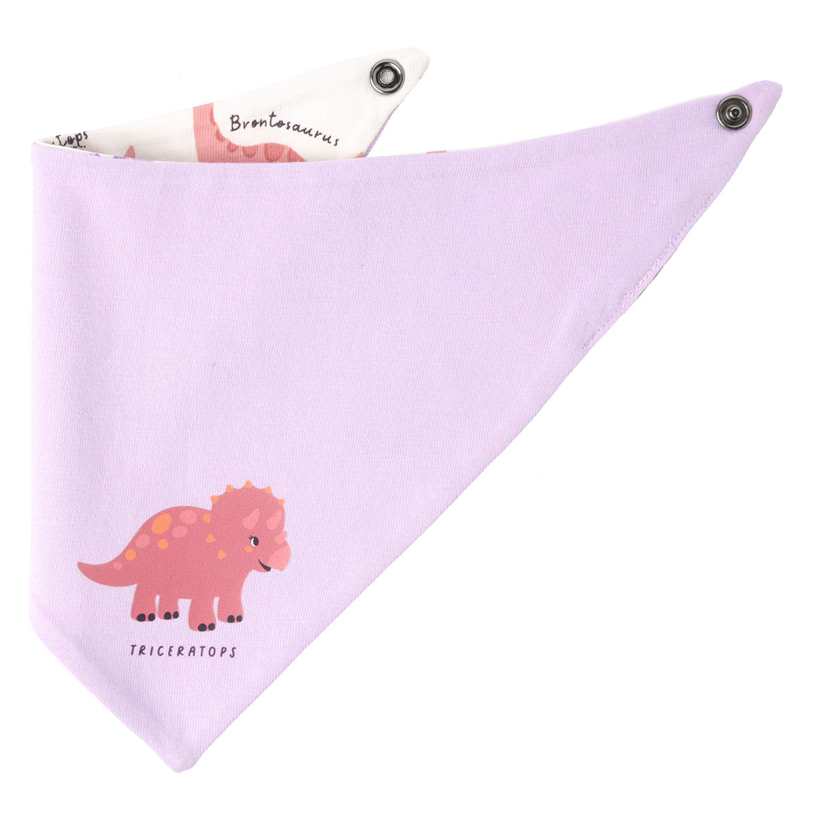 Topomini Baby Bandana mit Dino-Motiven helllila