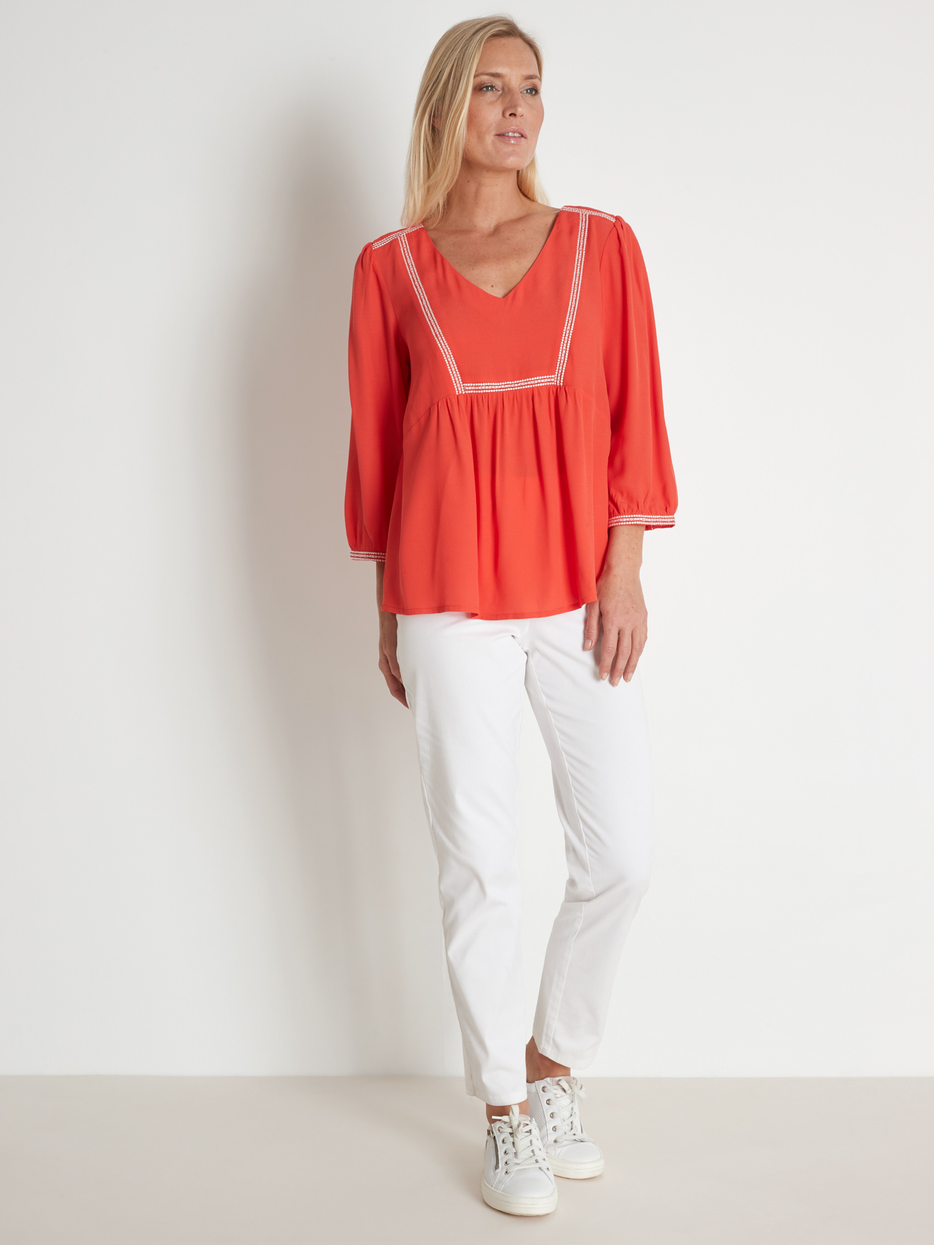 Blouse ample en crêpe