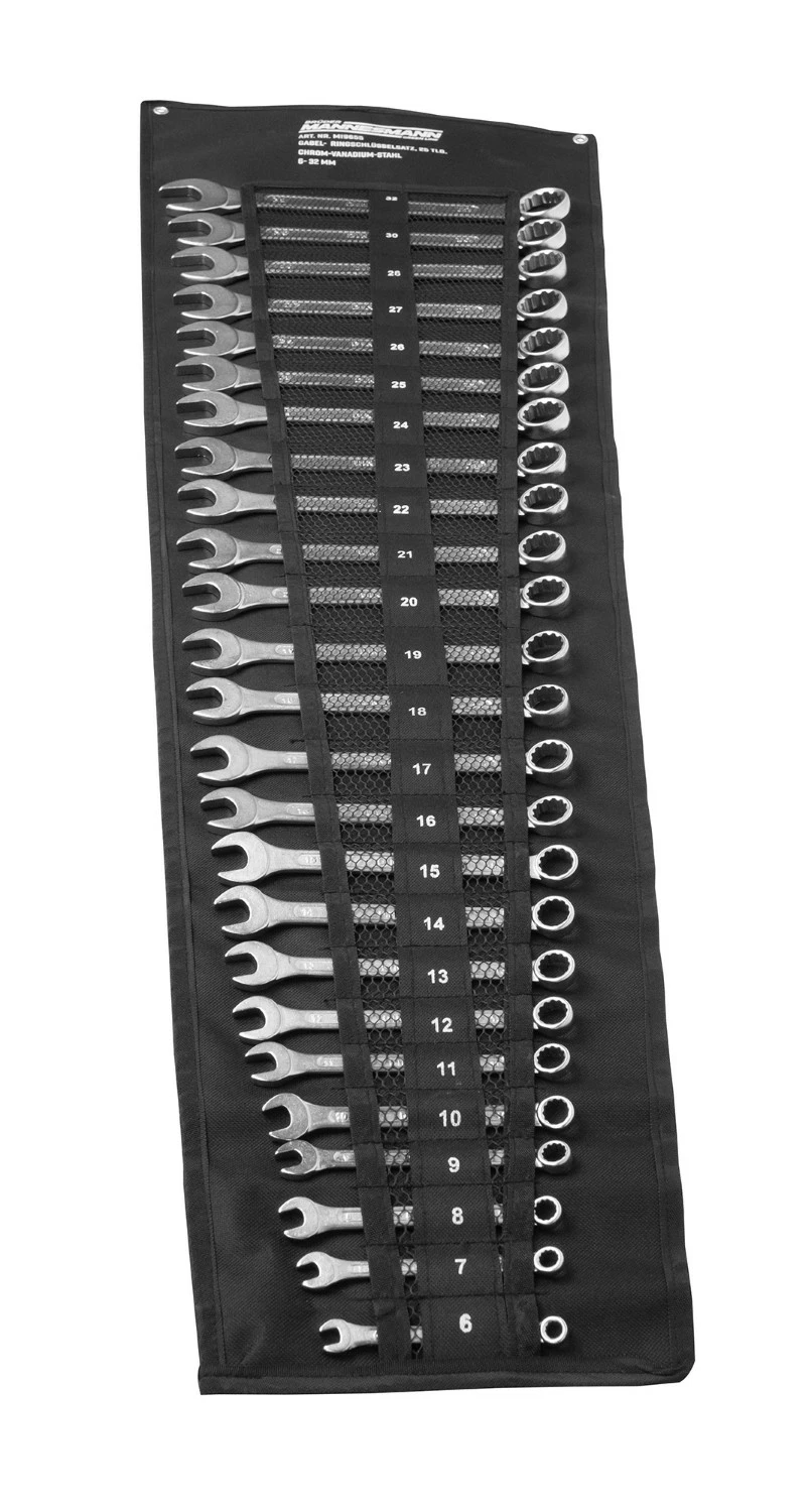 Brüder Mannesmann 19655 25-delig Ringsteeksleutelset met etui - 6-30mm