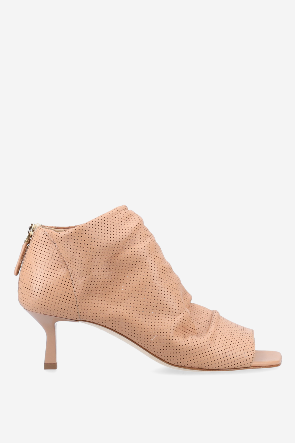 Perforated leather sandals