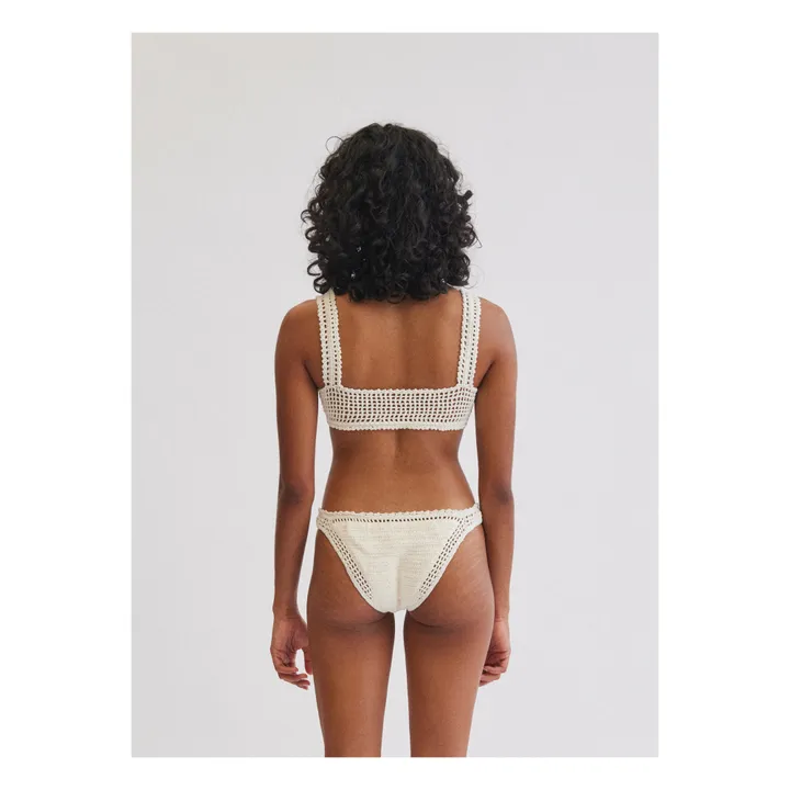 She Made Me Haut de Maillot Essential Crop Crochet | Naturel