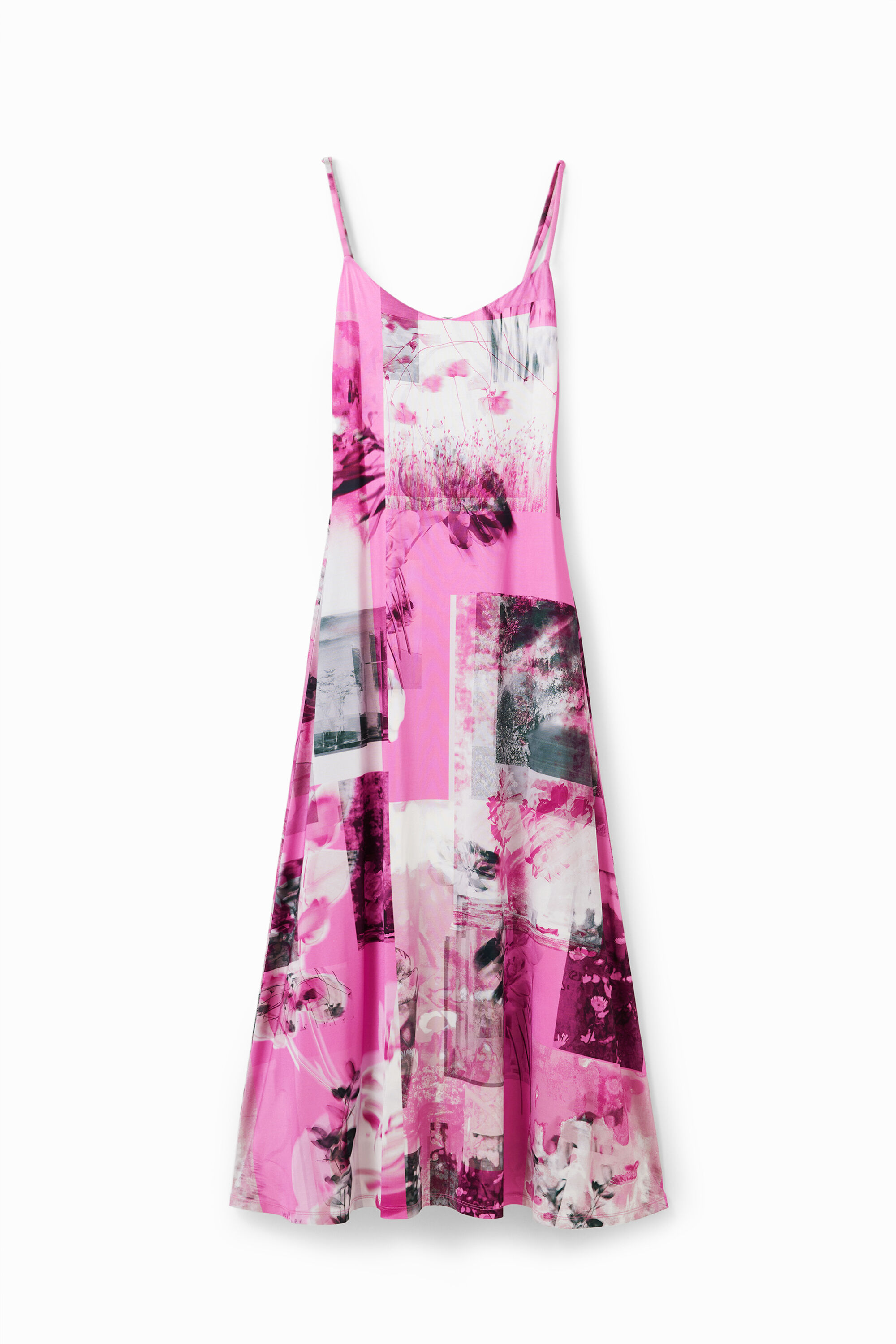 Robe midi nuisette collage