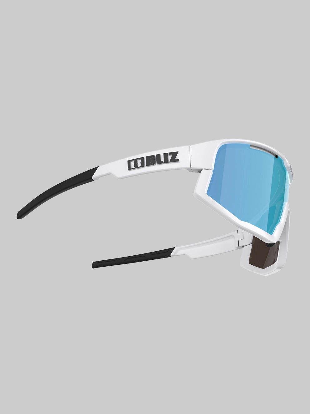 BLIZ Active Eyewear Fusion Small Matt White Sunglasses brown w blue multi