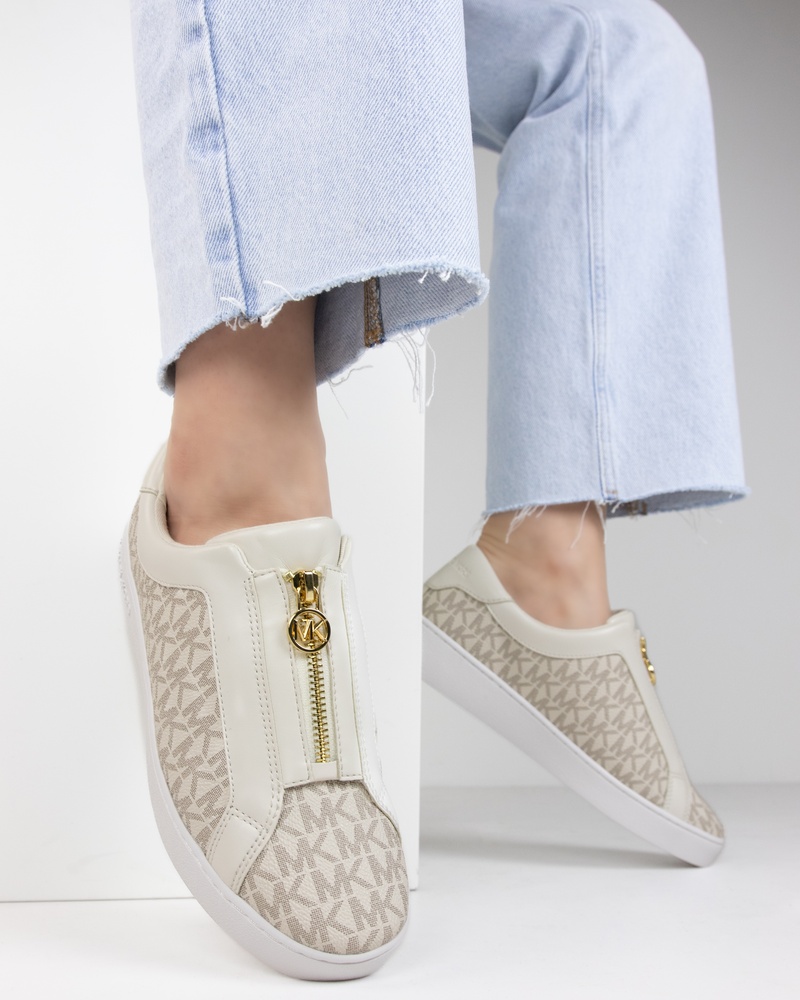 Michael Kors Keaton Zip Lage sneakers  - wit